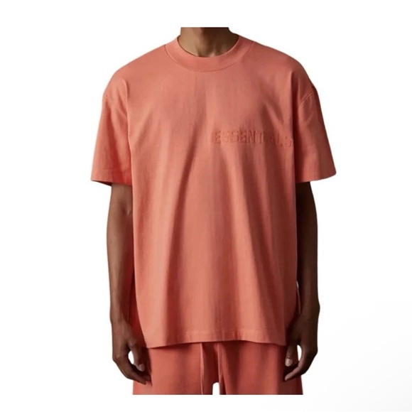 Essentials Vibrant Coral Short Sleeve Tee - Picture 9 of 10